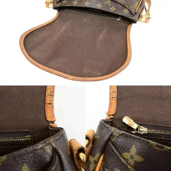 LOUIS VUITTON Menilmontant PM Shoulder Bag Monogram Leather